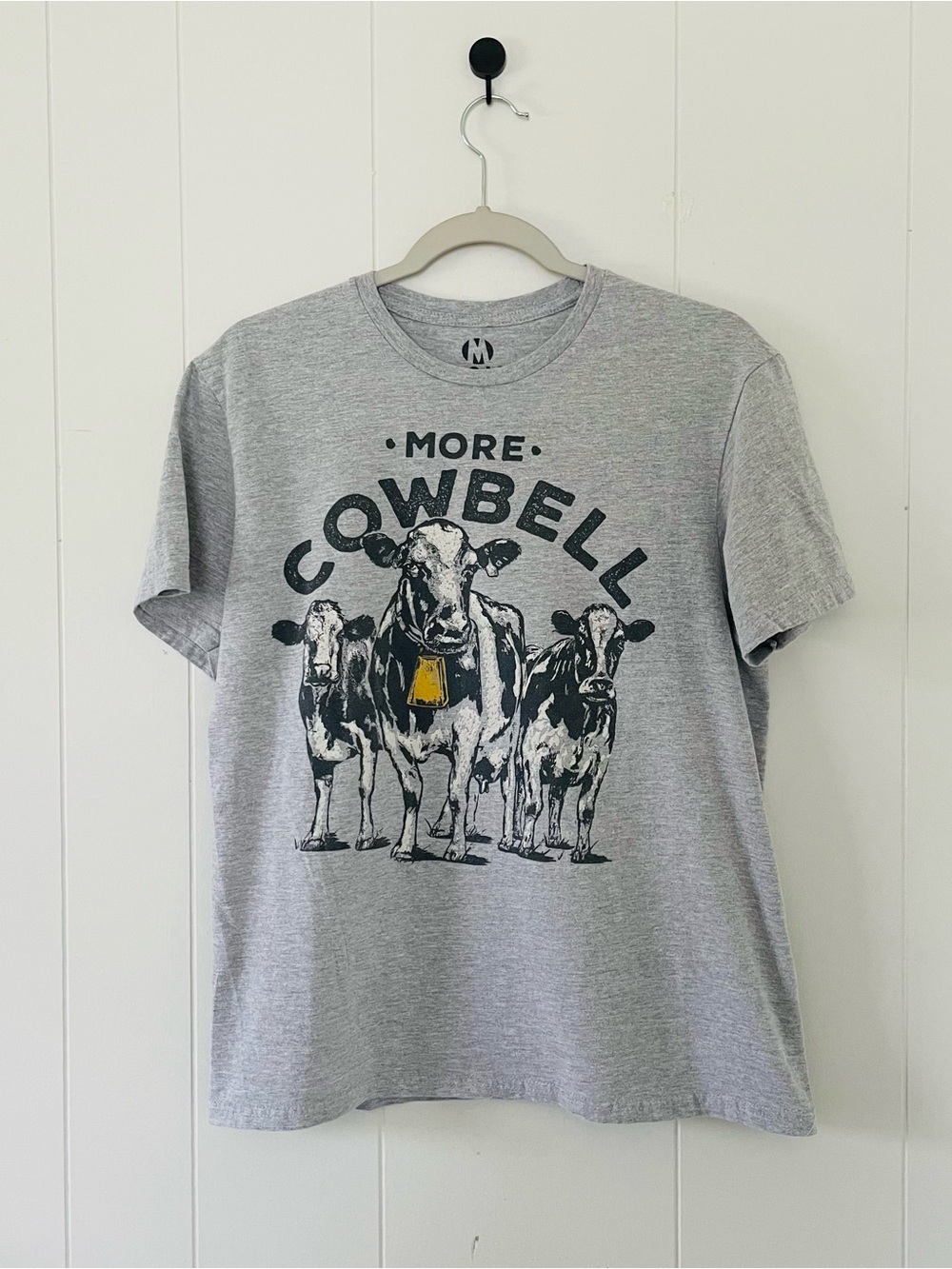 More Cowbell Graphic Tee - Gray